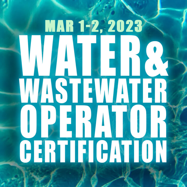 Water & Wastewater Operator Certification Preparation Session First